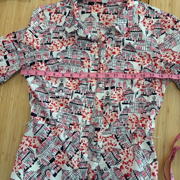 Boden Posey Glasshouse Print Shirtdress Size 4L - Picture 10 of 12